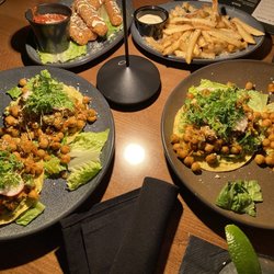 The Refinery - Chickpea tostadas, truffle fries, mozzarella cheese. All were very good!