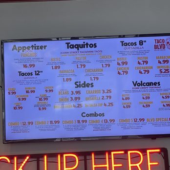 Taco Blvd - Menu - Tacos Near Me - San Antonio, Texas