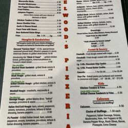 Elwood’s Pizzeria - Menu