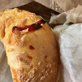 Bageletto - Look at those smoky peppers  Calabrian Chile & Cheese Bagel Calabrian Chile & Cheese Bagel - Bagels Near Me - San Francisco, California