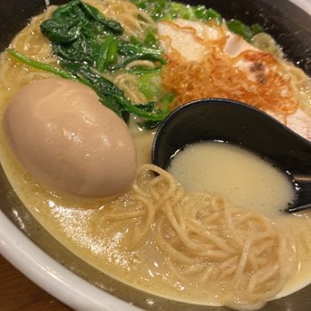 JINYA Ramen Bar - FM 1960 - Chicken & Spinach Ramen w/ added Egg - Ramen Near Me - Houston, Texas JINYA Ramen Bar - FM 1960 - Chicken & Spinach Ramen w/ added Egg - Ramen Near Me - Houston, Texas