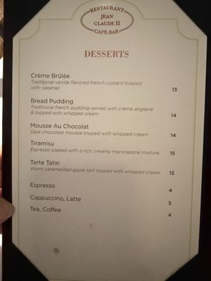 Menu photo 1 Jean Claude New York, NY Menu photo 1 Jean Claude New York, NY