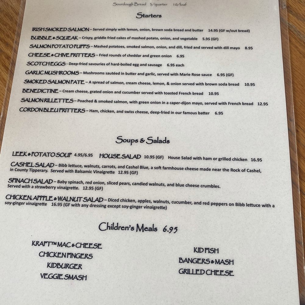 The Irish Rover - Menu, side 1 - Irish Near Me - Louisville, Kentucky The Irish Rover - Menu, side 1 - Irish Near Me - Louisville, Kentucky
