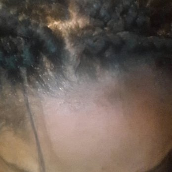 Unique Hairbraiding - Close up. Of what used to be two separate rows. - Hair Salons Near Me - Orange, New Jersey
