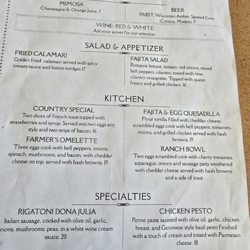 Country Cafe - Specials