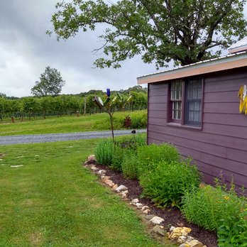 Serenberry Vineyards - Side of the tasting room with vineyard in background - Wineries Near Me - Morganton, Georgia