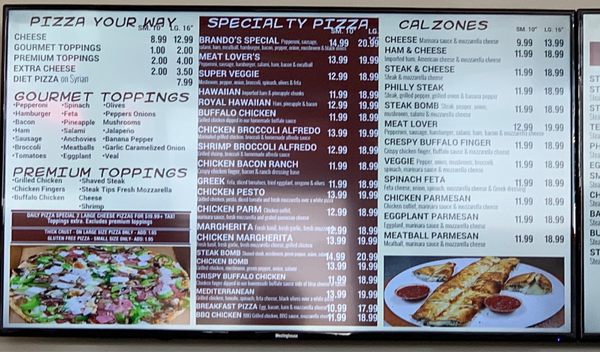Menu photo 5 Brando's Pizza & Sub Lowell, MA Menu photo 5 Brando's Pizza & Sub Lowell, MA
