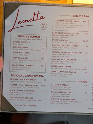 Menu photo 3 Leonetta New York, NY Menu photo 3 Leonetta New York, NY