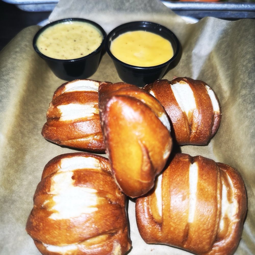 Buffalo Wild Wings - Everything Pretzel Knots -- Pretzel Knots | New Belgium Fat Tire beer cheese and Honey Mustard (I requested plain pretzel knots) - Chicken Wings Near Me - Wethersfield, Connecticut Buffalo Wild Wings - Everything Pretzel Knots -- Pretzel Knots | New Belgium Fat Tire beer cheese and Honey Mustard (I requested plain pretzel knots) - Chicken Wings Near Me - Wethersfield, Connecticut