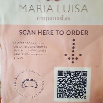 Maria Luisa Empanadas - Had to step outside in order place order since no signal or QR (12/8/21) - Argentine Near Me - Seattle, Washington