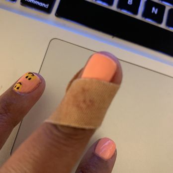HN Passion Nails - Hours later still bleeding from the cut - Nail Salons Near Me - Glendale, California