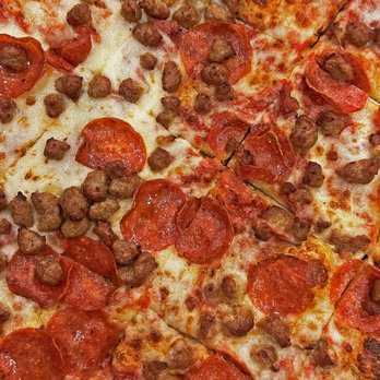 Pizza D Amore - Pepperoni & Sausage Close-up to show texture | IG @moniquedao - Pizza Near Me - Anaheim, California