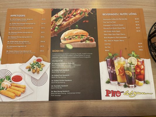 Menu photo 2 Pho Wynn Visalia, CA