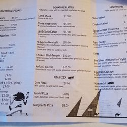 St Mark Coptic Orthodox Church - Egyptian Festival Menu