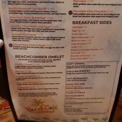 Beach Cafe - Menu