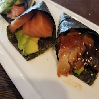 Nagoya Sushi - Eel avocado, salmon avocado, california hand rolls with no rice and extra fish. - Japanese Near Me - Brooklyn, New York