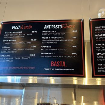 BASTA Pasteria - Menu - Italian Near Me - Murray, Utah