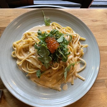 Kokkaku - Uni Cream Fettucine with Ikura - New American Near Me - Seattle, Washington Kokkaku - Uni Cream Fettucine with Ikura - New American Near Me - Seattle, Washington