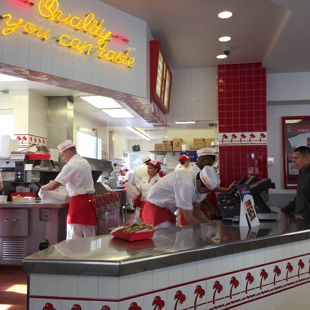 In-N-Out Burger - Employees inside In-N-Out, working together like a symphony to prepare your meal - Burgers Near Me - Palmdale, California In-N-Out Burger - Employees inside In-N-Out, working together like a symphony to prepare your meal - Burgers Near Me - Palmdale, California