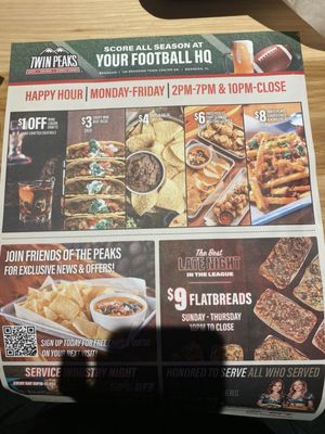 Menu photo 2 Twin Peaks Brandon, FL