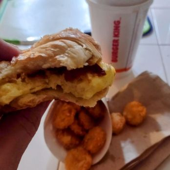 Burger King - Medium Bacon, Egg and Cheese Croissan'wich Meal - Fast Food Near Me - Pennsburg, Pennsylvania