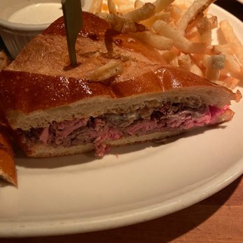 Houston's Restaurant - Beef dip sandwich with the best horseradish and au jus ever!!! The bun was so fresh and soft! - Steakhouses Near Me - Pasadena, California