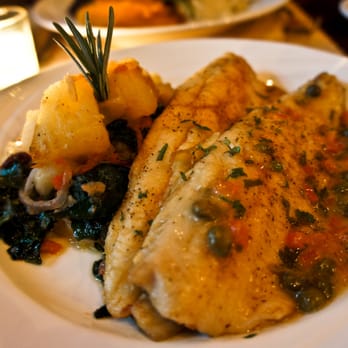 Bliss 46 Bistro - Trout with capers, potatoes, and spinach - French Near Me - Sunnyside, New York Bliss 46 Bistro - Trout with capers, potatoes, and spinach - French Near Me - Sunnyside, New York