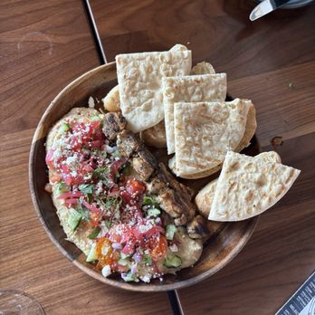 Postino Peoria - Greek Hummus Board with Chicken - Wine Bars Near Me - Peoria, Arizona Postino Peoria - Greek Hummus Board with Chicken - Wine Bars Near Me - Peoria, Arizona