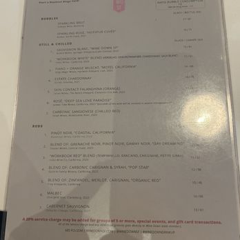 Wine Down SF - Menu - Wine Bars Near Me - San Francisco, California