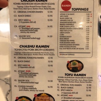 Kaiyo Sushi - Ramen menu - Sushi Bars Near Me - Chula Vista, California