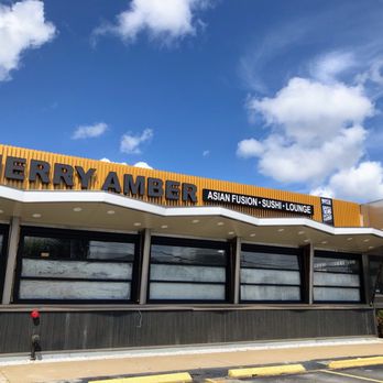 Cherry Amber - New Restaurant sign on building - Asian Fusion Near Me - Plainview, New York