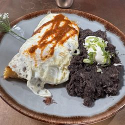 The Good Place - Breakfast Special: Mexican Egg Benedict on Corn Bread with Homemade Refried Beans