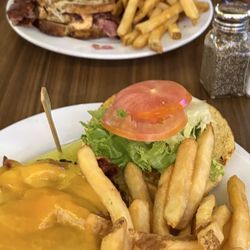 Bistro 58 - Deluxe burger, and Reuben!! The burger was cooked to perfection