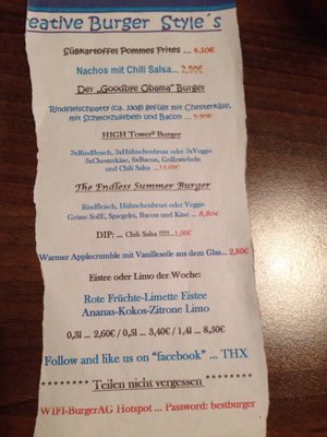 Menu photo 2 Burger AG Frankfurt, HE Menu photo 2 Burger AG Frankfurt, HE