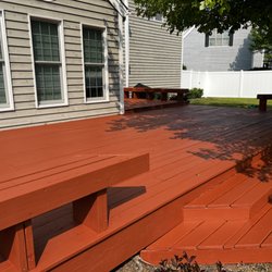 Restained deck