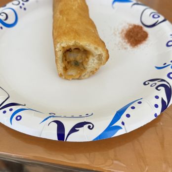 Papillon International Bakery - Perashki cut in half with Chili seasoning - Desserts Near Me - Los Angeles, California Papillon International Bakery - Perashki cut in half with Chili seasoning - Desserts Near Me - Los Angeles, California