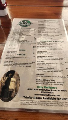 Menu photo 2 Kitty Mulligan's Irish Pub Bay Shore, NY Menu photo 2 Kitty Mulligan's Irish Pub Bay Shore, NY