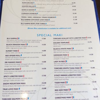 Blu Karma - Menu as of 10/18 - Asian Fusion Near Me - Danvers, Massachusetts