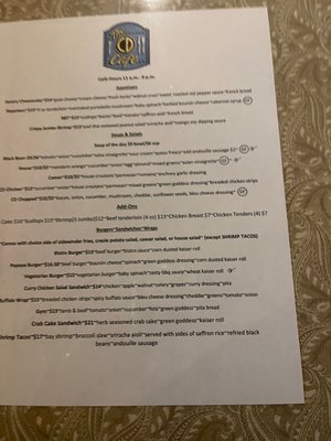 Menu photo 1 The CD Cafe Solomons, MD