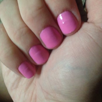 Lovely Nails - Uneven polish with visible paint lines, done by male technician with tattoos. - Nail Salons Near Me - Solon, Ohio