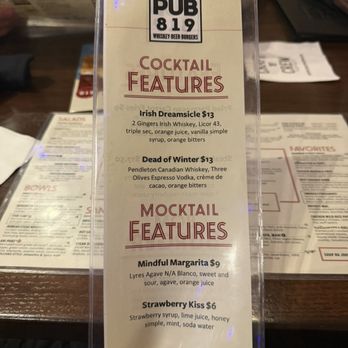 Pub 819 - Featured Cocktails and Mocktails - Cocktail Bars Near Me - Hopkins, Minnesota Pub 819 - Featured Cocktails and Mocktails - Cocktail Bars Near Me - Hopkins, Minnesota