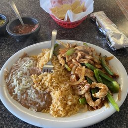 Chicken Fajitas, Rice, and Beans Chicken Fajitas, Rice, and Beans