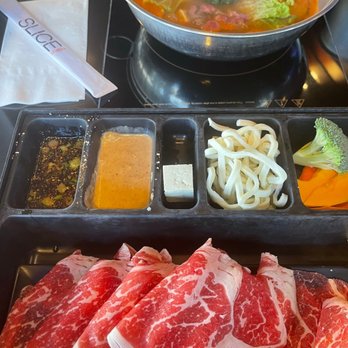 Slice Shabu - 6 oz 1855 and spicy miso broth - Japanese Near Me - Fullerton, California Slice Shabu - 6 oz 1855 and spicy miso broth - Japanese Near Me - Fullerton, California