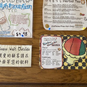 Half & Half Tea Express - More menu/signs - Juice Bars & Smoothies Near Me - Monterey Park, California