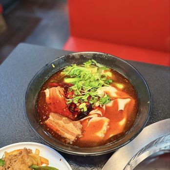 Ni Chou Sha Kitchen - Braised Pork Belly Board Noodle ($15) - Chinese Near Me - Santa Clara, California Ni Chou Sha Kitchen - Braised Pork Belly Board Noodle ($15) - Chinese Near Me - Santa Clara, California