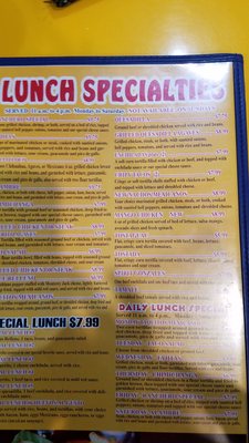 Menu photo 6 El Agave's Mexican Restaurant Hope, AR