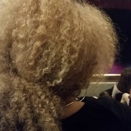 Beautiful hair, but sucks when you're vertically challenged and you can't see over or around it during a play Beautiful hair, but sucks when you're vertically challenged and you can't see over or around it during a play