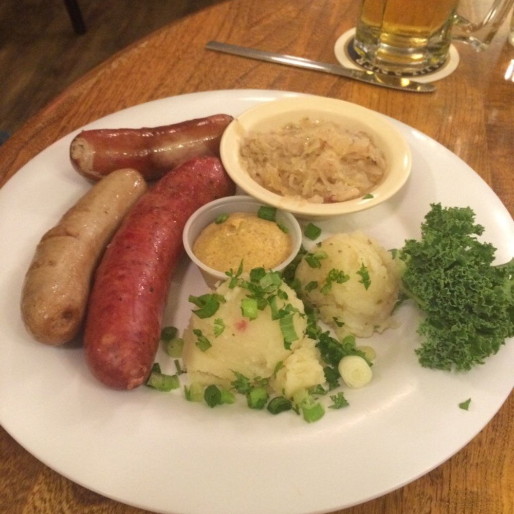 Der Lindenbaum - My husband had the sausage sampler platter, good but not impressed with potato salad, as a German it was not as I expected. - German Near Me - Fredericksburg, Texas Der Lindenbaum - My husband had the sausage sampler platter, good but not impressed with potato salad, as a German it was not as I expected. - German Near Me - Fredericksburg, Texas