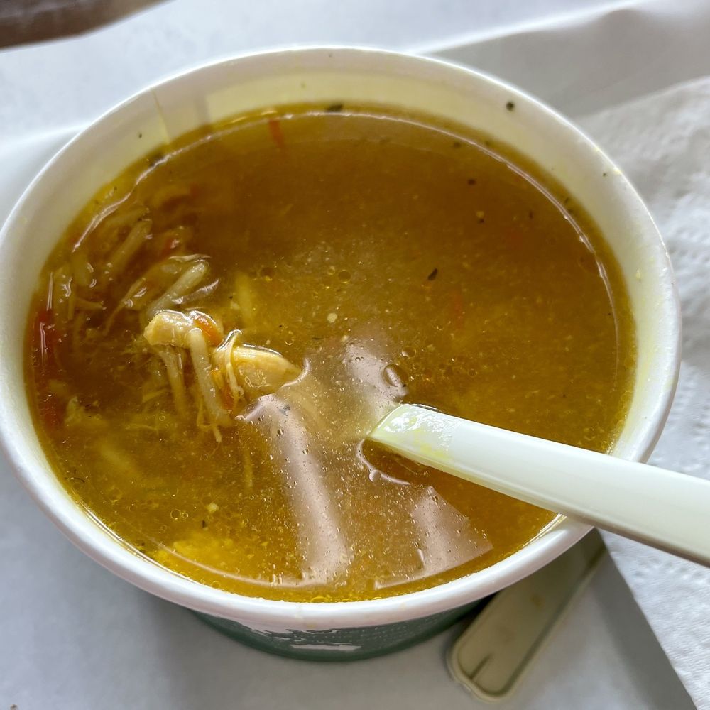 Greek Express - Avgalemono soup, shredded chicken and rice - Mediterranean Near Me - Bellevue, Washington