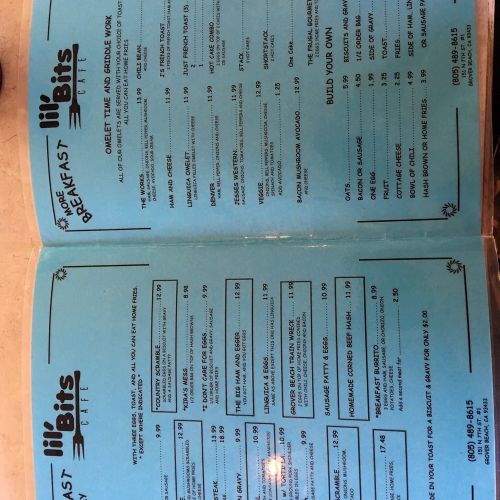 Lil'Bits - Menu @ Lil Bits - American Near Me - Grover Beach, California Lil'Bits - Menu @ Lil Bits - American Near Me - Grover Beach, California